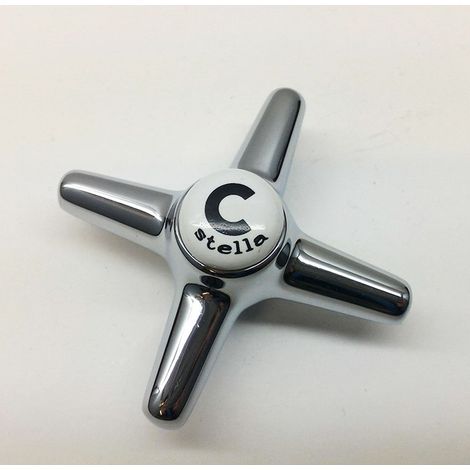 Ricambio maniglia vasca doccia  Italica con placca acqua calda Stella CP08-97C (1/2)