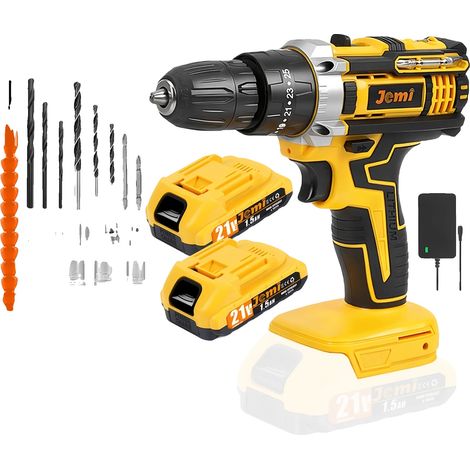 Taladro inalámbrico, 3 modos, 2 velocidades, 21 V, 2 baterías, EU-d (1/2)
