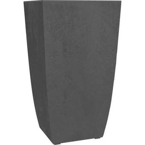 Eda-Plastique Diva Basalt maceta de exterior gris antracita (1/3)