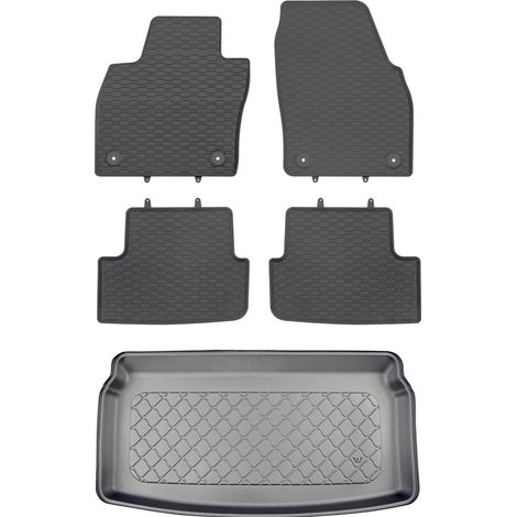 Audi A1 II GB Sportback Hatchback desde 07.2018 SET - Alfombrillas de goma para coche + alfombrilla para maletero