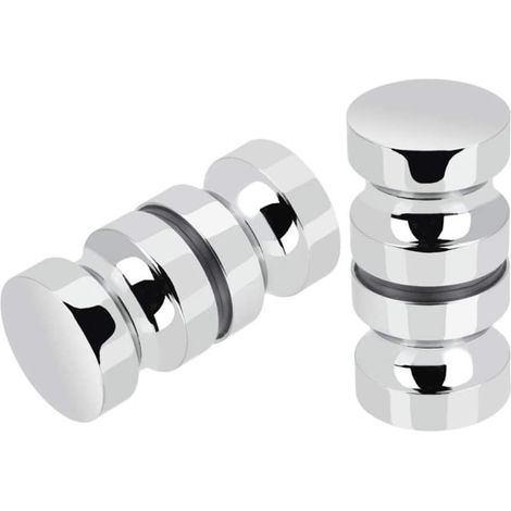 paires de poignées de porte de douche coulissantes en acier inoxydable pour douche en verre (1/5)