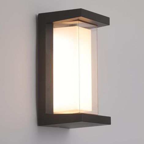 Außenwandleuchte, LED-Wandleuchte für den Innen- und Außenbereich, wasserdicht nach IP65, moderne Außenleuchte (weißes Licht)