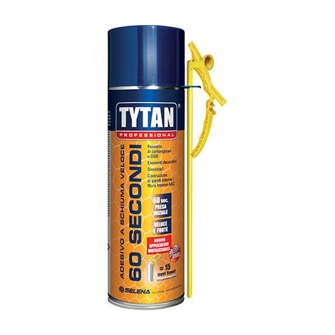 Schiuma Poliuretanica Universale 60 Secondi Tytan Manuale 300 ml 12 Pezzi