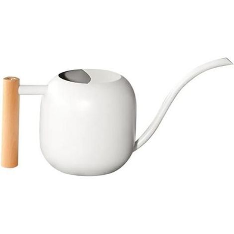 Arrosoir - Acier Inoxydable - 1200 ml - Portable - Blanc - Intérieur Extérieur - 1 Pièce (1/4)