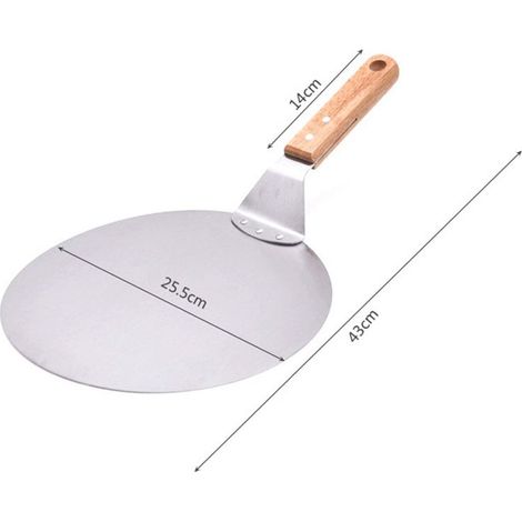 Pizzaschieber mit Holzgriff, 43 cm x 25,5 cm – Hochwertiger Aluminium-Pizzaschieber – Gourmet-Pizzaschieber für Pizza, Flammkuchen und Brot (1/5)
