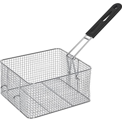 HENDI Cestello per Friggere, Cestello Frittura, Cestello per Fritte, Cestello per Patatine Fritte, con Manico, da utilizzare con HENDI Friggitrici 205815 e 205853 di 6 Litri, Acciaio Inox