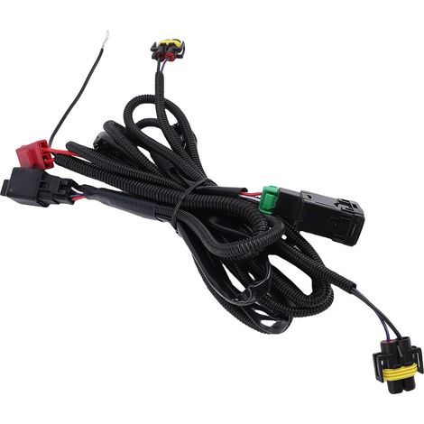 Connecteur de fil de prise de faisceau de câblage de phare antibrouillard avec relais 40A et boîte à fusibles 30A H11 H8 H9 Type de prise de remplacement pour Altima Rogue (1/5)
