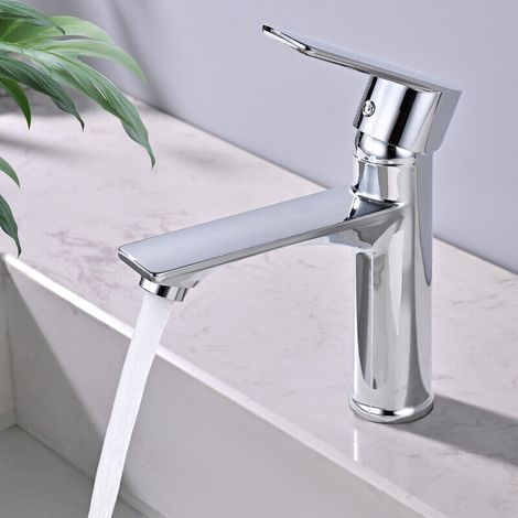 Robinet Mitigeur Monocommande pour Lavabo Salle de Bain Chromé – Mélangeur Moderne pour Vasque, Design Élégant, Installation Facile, Haute Qualité Durable