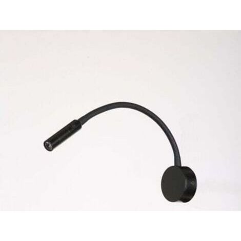 AMXCNOY Lampe de lecture noire à col de cygne flexible, lampe murale LED 3 W 3000 K avec interrupteur intégré, pour chambre, salon, intérieur – 240 V (1/4)