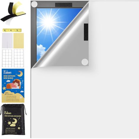 Blackout Blind without Adhesive Drilling for Canopy, Windows, Caravans Sizing, Heat Protecting (1/5)