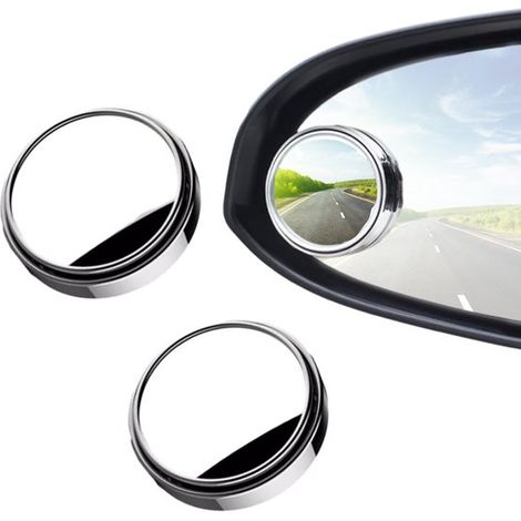 Specchietto retrovisore per auto in 2 pezzi per l'individuazione dell'angolo cieco, specchietto retrovisore rotondo, assistente per l'angolo cieco, rotondo, vetro convesso ad alta risoluzione, grandan (1/5)