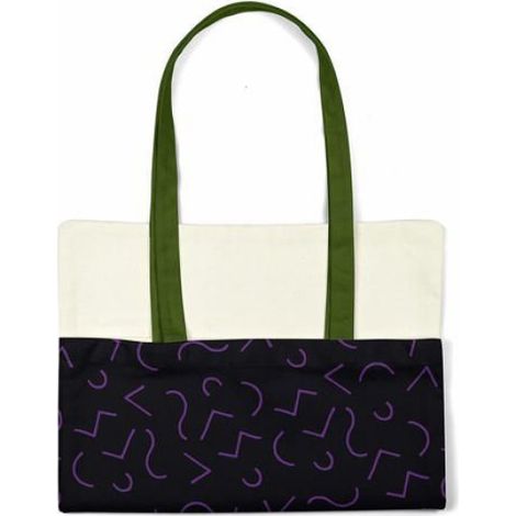 Sac Shopping - Tote Bag Coton Réutilisable - Grand Format Anses Longues - 34 x 40 cm - 1 Pièce (1/4)