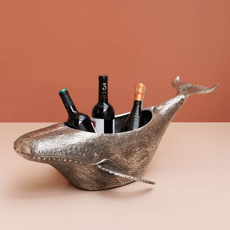Grand Seau à glace Baleine Métal 70x40x28cm (1/5)