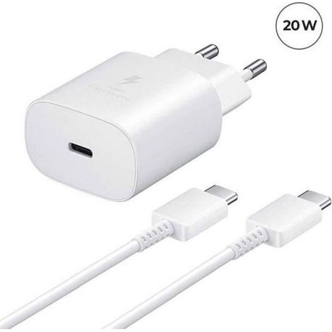 Chargeur Rapide 20W - Yuan Yuan - USB-C - Câble 1M - Pour Samsung Galaxy A14 4G - Blanc Blanc (1/4)