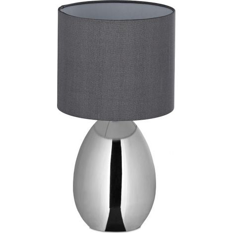 Nachttischlampe mit touchfunktion silber
