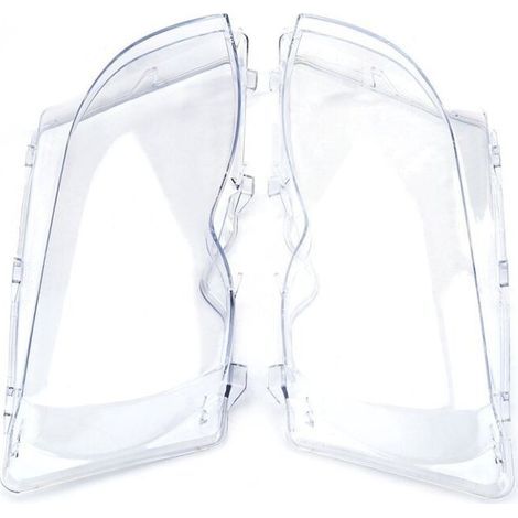 Lot de 2 verres transparents pour phares de voiture E46 2002-2005 – Remplacement direct lentilles fanées – Matériau PC clair - 63126924044 (1/5)