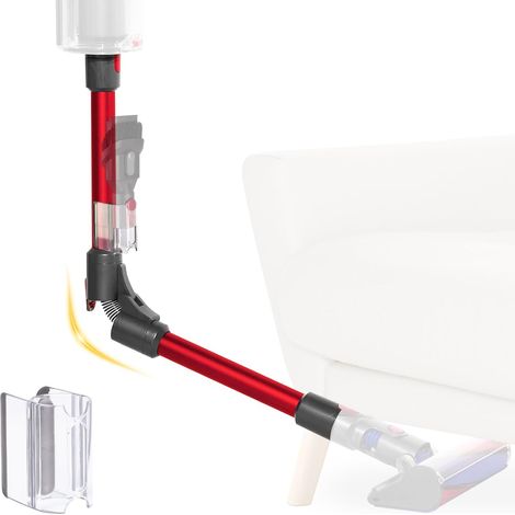 Tube télescopique pliable compatible avec Dyson V7 V8 V10 V11 V15 aspirateur sans fil, tube en aluminium à dégagement rapide amélioré pour le nettoyage sous le lit Table de canapé (Rouge) (1/5)