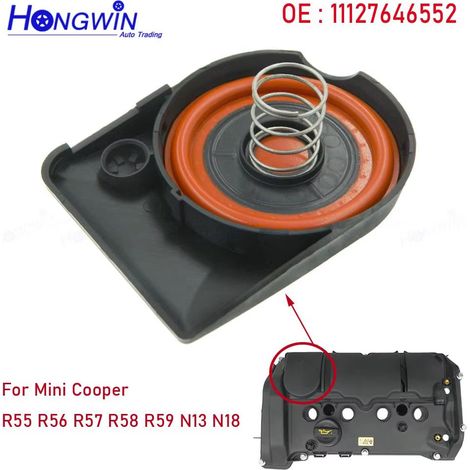 Kit de réparation pour couvercle de soupape PCV moteur Mini Cooper 1127646552 1112764655 (1/5)