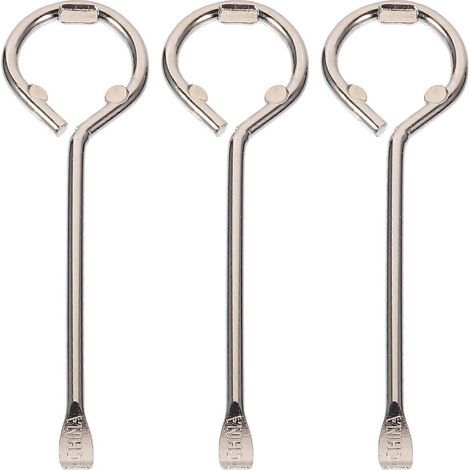 Lot de 3 ouvre-boîtes en fer résistants et pratiques pour pots de peinture-12.00X3.50X0.40CM-Silver (1/4)