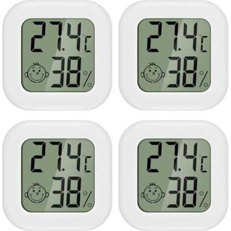 [JAMAIS UTILISÉ] 4 pièces Mini LCD Thermomètre Hygromètre Interieur Termometre Maison Convient pour Les Chambres D'enfants,Les Chambres de Personnes âgées etc (1/4)