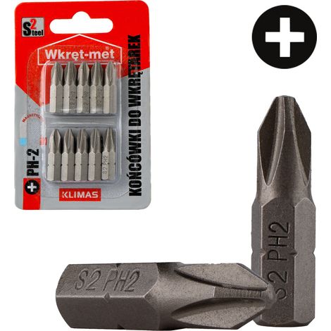 Punta de destornillador TIPO PH2X25 - 10 UDS S2 (1/5)