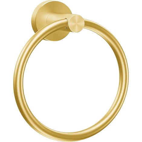 Dicker runder Handtuchring aus Edelstahl für Bad und Küche (gold)