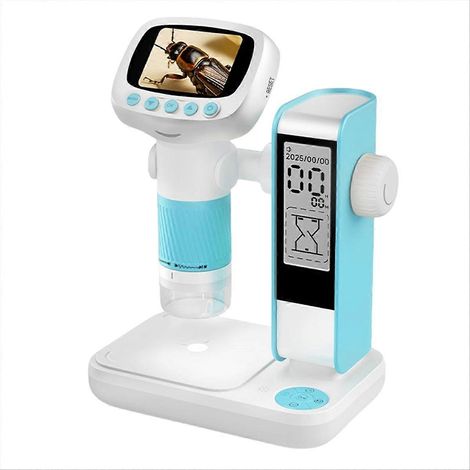 Microscope pour enfants, écran IPS 2 pouces, loupe portable de poche, résolution 1080p HD pour expériences scientifiques (1/5)