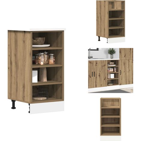 Armoire de plancher chêne artisanal 40x44,5x81,5 cm - Armoire De Plancher - Armoires De Plancher - Armoire De Cuisine - Placard De Cuisine (1/5)