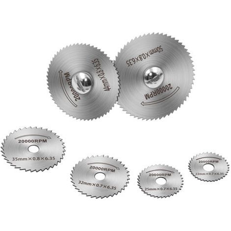 Mini lame de scie circulaire HSS, 8 pièces, outil rotatif pour Dremel coupe-métal, ensemble d'outils électriques (1/4)