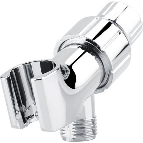 Mitigeur 3 voies chromé pour pommeau de douche, support mural réglable, accessoire salle de bain (1/5)