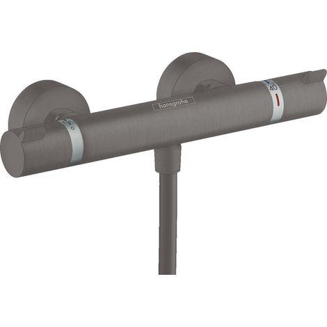 Hansgrohe Ecostat Comfort - Mitigeur thermostatique de douche noir chromé brossé 13116340 (1/5)