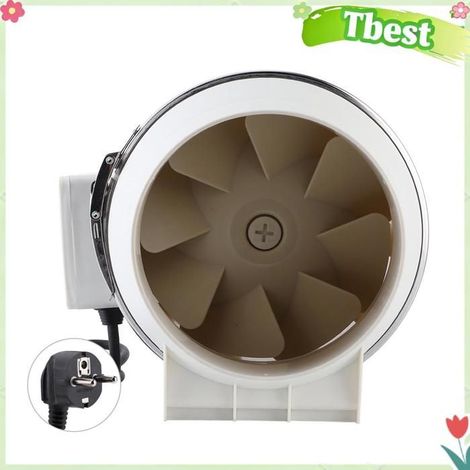 Tbest Ventilateur de Ducte Inductif 80W - Évacuation Silencieuse pour Cuisine et Salle de Bain - Ventilation Efficace (1/5)