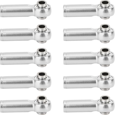 Lot de 10 tiges de liaison filetées M4 en alliage d'aluminium, pas positifs et négatifs, pour voiture RC modèle 1/10, argenté (1/5)