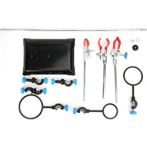Support de laboratoire en métal avec pince pour flacon chimique, instrument d'expérience scientifique, fourniture scolaire. (1/5)