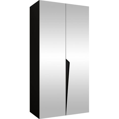 Armoire Hartford 613, Noir, 202x100x52cm, Portes d'armoire: Avec des charnières, Nombre d'étagères: 0 (1/5)