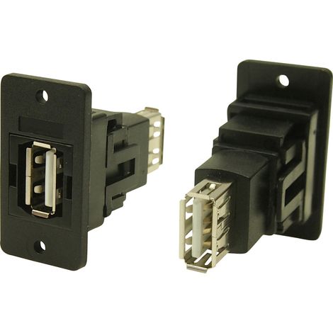 Adapter, Buchse, Einbau  USB-Buchse Typ A - USB-Buchse Typ A CP30608NX Cliff Inhalt: 1 St.