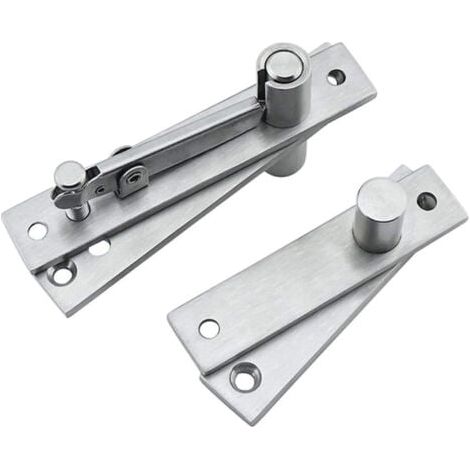Charnière de Porte Pivotante Dissimulée, Charnière Rotative, Charnière de Pivot de Porte, Charnière de Porte Pivotante Haut et Bas, Acier Inoxydable pour Armoires, Penderies (1/5)