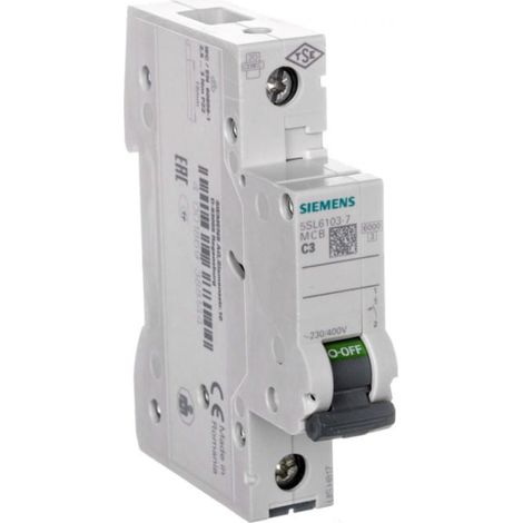 Interruttore automatico 1P C 3A 6kA AC 5SL6103-7