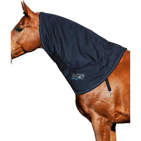 S, Blu: Copricollo impermeabile per cavalli modello Turnout imbottitura 200 g tessuto 1000 denari