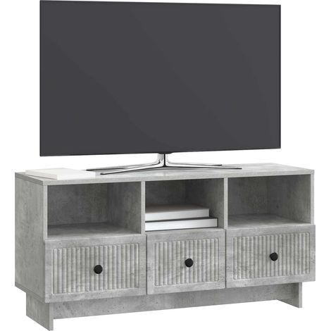 Maison Exclusive - Meuble TV Gris béton 102 x 34,5 x 50 cm Bois d'ingénierie