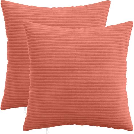 vidaXL Housse de coussin 2 pcs HEERLEN Rouge orange 40 x 40 cm - maison aménagement maison