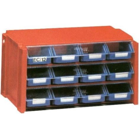 Estante clasif 160x170x80mm 04 cajones abs ne/ro tayg