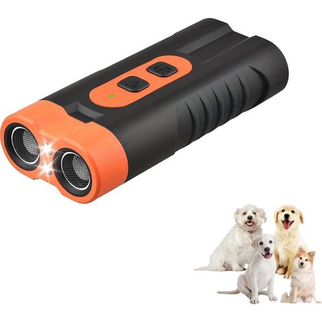 sicuro e umano, repellente per cani a ultrasuoni 3 in 1, ricaricabile tramite USB, dispositivo antiabbaio con torcia a LED e display, repellente per cani e (1/5)