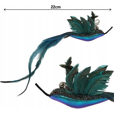 Jouet pour chat colibri avec plumes et clochette, oiseau interchangeable pour canne à pêche (1/5)