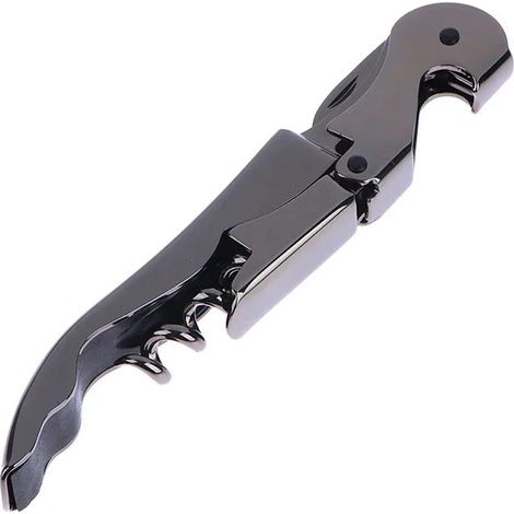 Ouvre-porte professionnel en acier inoxydable à double charnière pour restaurants et bars, ouvre-bouteilles de vin et de bière pour barmans et serveurs (1/5)