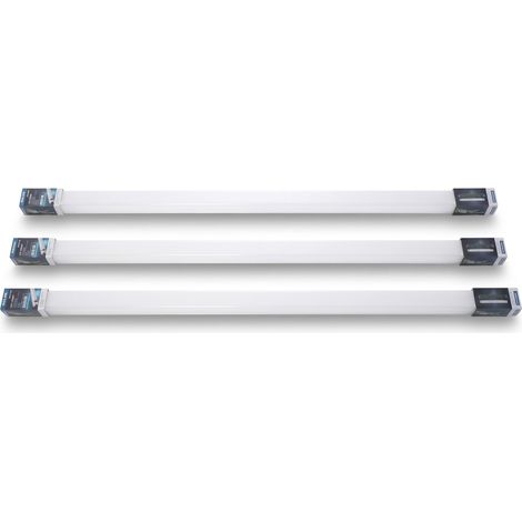 Lot de 3 x MEGAMAN Réglette LED Étanche DINO 2 53W 6500lm 4000K IP66 IK08 Long 1623mm - Durée 50000h - Éclairage Instantané - Produit Neuf (1/5)