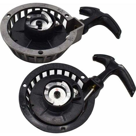 Leichtstarter, Tianer 2 Stück Mini-Anlasser aus Aluminiumlegierung mit Seilzugstarter für 2-Takt 49cc Pocket Bikes, Minimotos, ATVs, Quads und Scooter