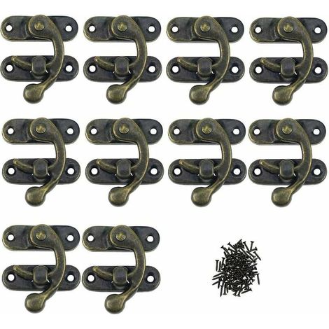 Fermoir Scrapbooking - Métal Fer - 42 x 37 mm - Pour Coffrets Bois et Boîtes à Bijoux - 12 Pièces (1/5)