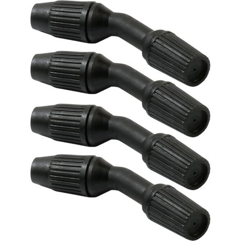 Lot de 4 Buses, Plastique Noir, Design Standard, Compatible Pulvérisateur, Arrosage Jardin (1/5)