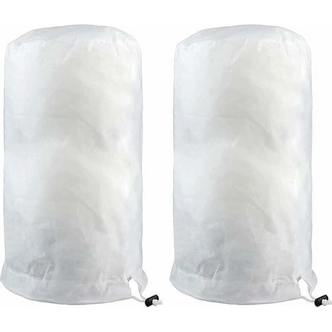Paillage pour plante Voile d'hivernage，2 Pièces Voile D'hivernage Plante 140×200cm Blanc, Housse de Protection pour Plantes, Housse D'hivernage Arbre, Voile Hivernage avec Tirette, Jardin Vegetaux Sac (1/4)